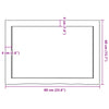 Pöytälevy tummanruskea 60x40x(2-6) cm käsitelty täystammi