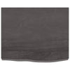 Pöytälevy tummanruskea 60x50x(2-6) cm käsitelty täystammi