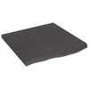 Pöytälevy tummanruskea 60x60x(2-4) cm käsitelty täystammi