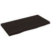 Pöytälevy tummanruskea 80x40x(2-4) cm käsitelty täystammi