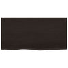 Pöytälevy tummanruskea 80x40x(2-4) cm käsitelty täystammi
