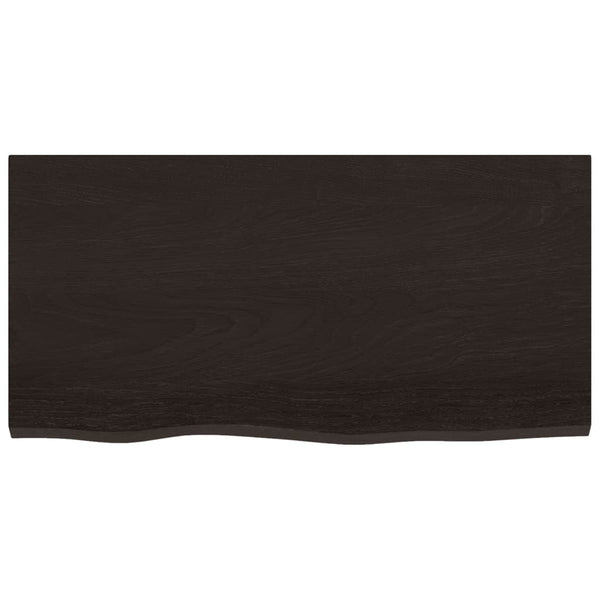Pöytälevy tummanruskea 80x40x(2-4) cm käsitelty täystammi