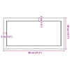 Pöytälevy tummanruskea 80x40x(2-4) cm käsitelty täystammi