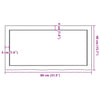 Pöytälevy tummanruskea 80x40x(2-6) cm käsitelty täystammi