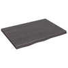 Pöytälevy tummanruskea 80x60x(2-4) cm käsitelty täystammi