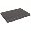 Pöytälevy tummanruskea 80x60x(2-6) cm käsitelty täystammi
