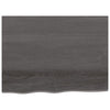 Pöytälevy tummanruskea 80x60x(2-6) cm käsitelty täystammi