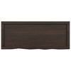 Pöytälevy tummanruskea 100x40x(2-6) cm käsitelty täystammi