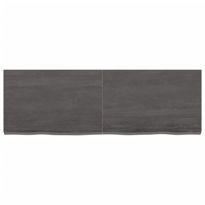 Pöytälevy tummanruskea 120x40x(2-4) cm käsitelty täystammi