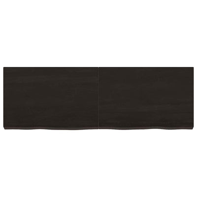 Pöytälevy tummanruskea 120x40x(2-6) cm käsitelty täystammi