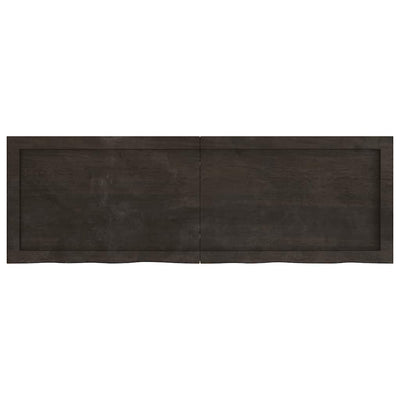 Pöytälevy tummanruskea 120x40x(2-6) cm käsitelty täystammi
