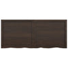 Pöytälevy tummanruskea 140x60x(2-4) cm käsitelty täystammi
