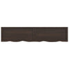 Pöytälevy tummanruskea 180x40x(2-4) cm käsitelty täystammi