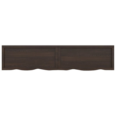 Pöytälevy tummanruskea 180x40x(2-4) cm käsitelty täystammi