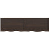 Pöytälevy tummanruskea 180x50x(2-4) cm käsitelty täystammi
