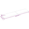 Pöytälevy tummanruskea 200x40x(2-4) cm käsitelty täystammi