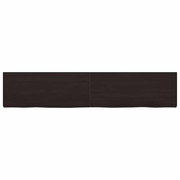 Pöytälevy tummanruskea 200x40x(2-6) cm käsitelty täystammi