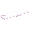 Pöytälevy tummanruskea 200x40x(2-6) cm käsitelty täystammi