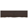 Pöytälevy tummanruskea 200x50x(2-4) cm käsitelty täystammi