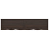 Pöytälevy tummanruskea 220x50x(2-4) cm käsitelty täystammi