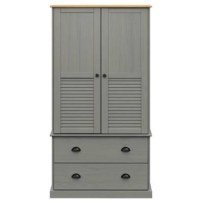 Harmaa vaatekaappi vigo Dilinca 90x55x170cm (mänty)