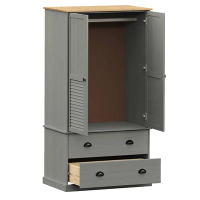 Harmaa vaatekaappi vigo Dilinca 90x55x170cm (mänty)