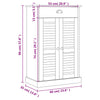 Kenkäkaappi VIGO harmaa 60x35x96 cm täysi mänty