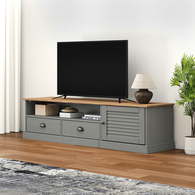 TV-taso VIGO harmaa 156x40x40 cm täysi mänty