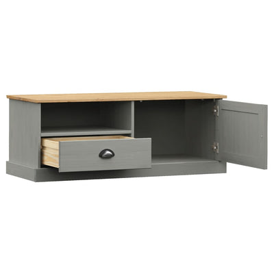 TV-taso VIGO harmaa 106x40x40 cm täysi mänty