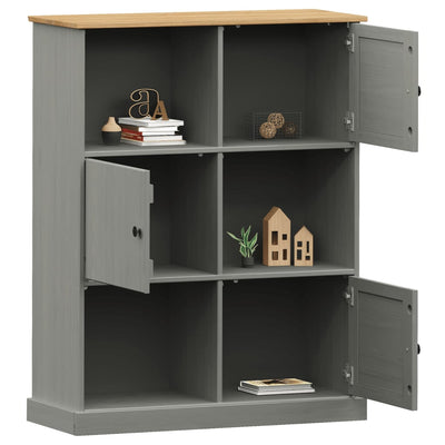 Kirjahylly VIGO harmaa 90x35x114,5 cm täysi mänty