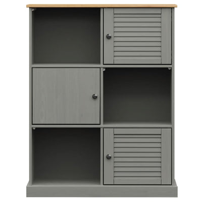 Kirjahylly VIGO harmaa 90x35x114,5 cm täysi mänty