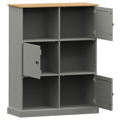 Kirjahylly VIGO harmaa 90x35x114,5 cm täysi mänty