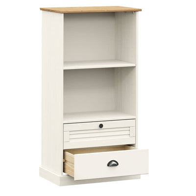 Kirjahylly VIGO valkoinen 60x35x114,5 cm täysi mänty