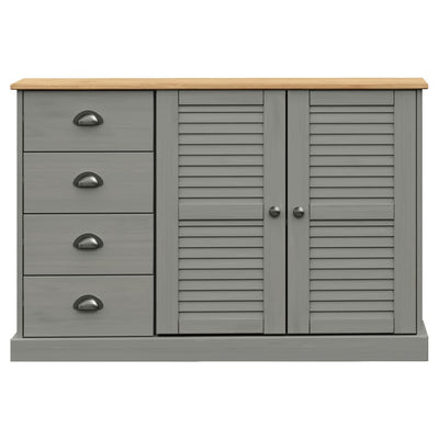 Harmaa senkki laatikoilla vigo Vrajitoru 113x40x75cm (mänty)