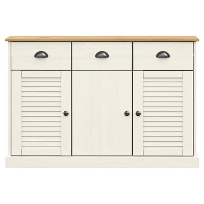 Valkoinen senkki laatikoilla vigo Elelca 113x40x75cm (mänty)