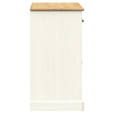 Senkki laatikoilla VIGO 113x40x75 cm valkoinen täysi mänty