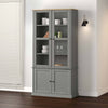Vitriinikaappi VIGO harmaa 85x35x170 cm täysi mänty