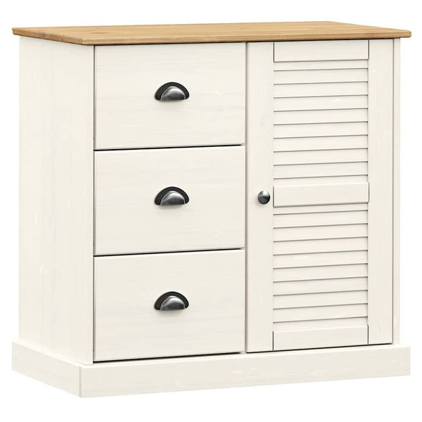 Senkki laatikoilla VIGO 78x40x75 cm valkoinen täysi mänty
