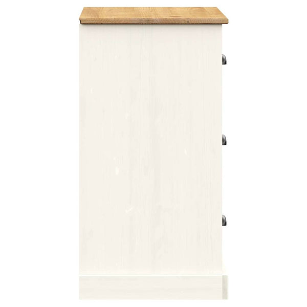Senkki laatikoilla VIGO 78x40x75 cm valkoinen täysi mänty