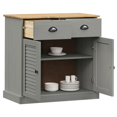 Senkki laatikoilla VIGO 78x40x75 cm harmaa täysi mänty