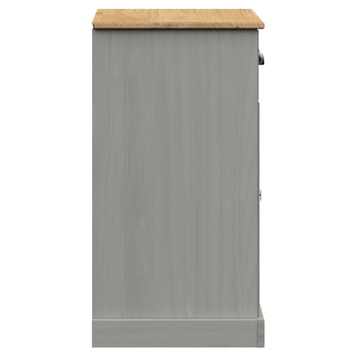 Senkki laatikoilla VIGO 78x40x75 cm harmaa täysi mänty