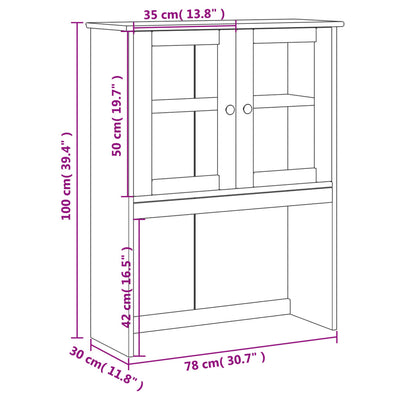 Lipaston yläosa VIGO 78x30x100 cm täysi mänty