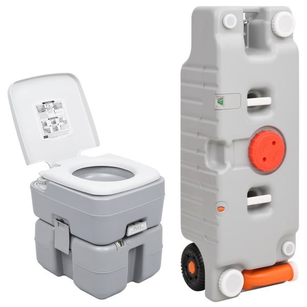 Kannettava retkeily-WC ja vesisäiliösarja