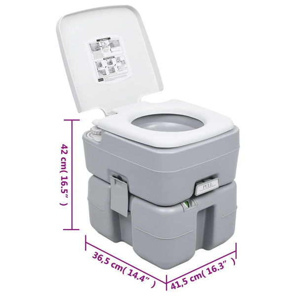 Kannettava retkeily-WC ja vesisäiliösarja