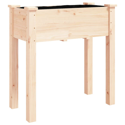 Kukkalaatikko pyörillä ja vuorauksella 71x37x80 cm täysi kuusi