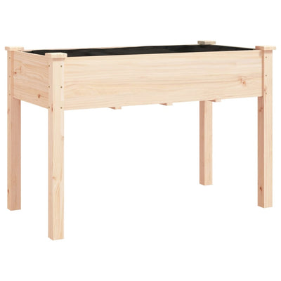 Kukkalaatikko pyörillä ja vuorauksella 118x59x80 cm täysi kuusi