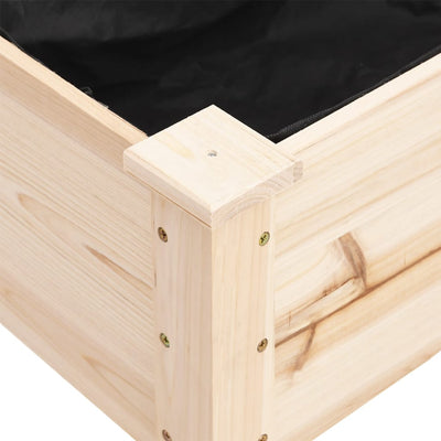 Kukkalaatikko pyörillä ja vuorauksella 118x59x80 cm täysi kuusi