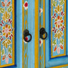 TV-taso sininen 110x30x40 cm täysi mangopuu