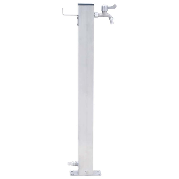 Ruostumaton teräs puutarhan vesipylväs Iasin 40cm (neliskulmainen)