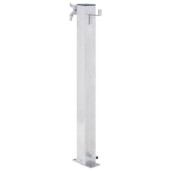 Ruostumaton teräs puutarhan vesipylväs Iasin 40cm (neliskulmainen)